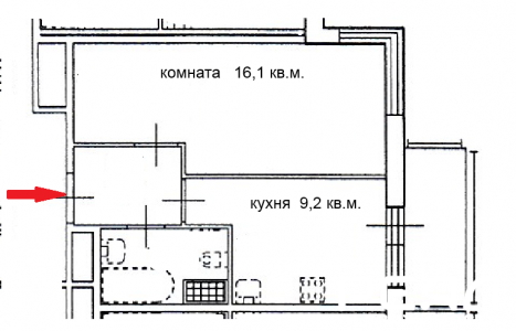 1-комнатная квартира