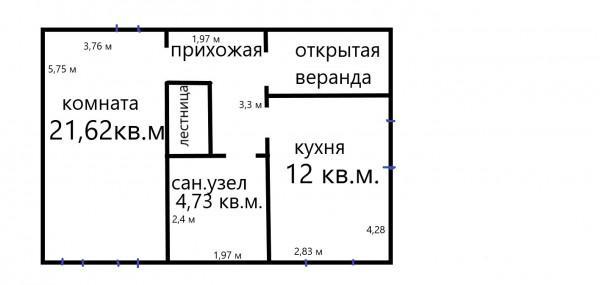 Жилой дом с участком 6.43 сот. в садоводстве